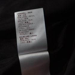 Louis Vuitton Black Silk Wool Double Breasted Blazer M