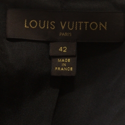 Louis Vuitton Black Silk Wool Double Breasted Blazer M
