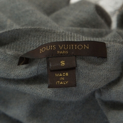 Louis Vuitton Grey Cashmere Knit Chain Detail Sleeveless Top S