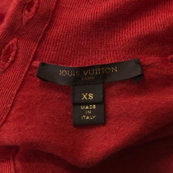 Louis Vuitton Brick Red Cashmere Button Front High Collar Sweater XS