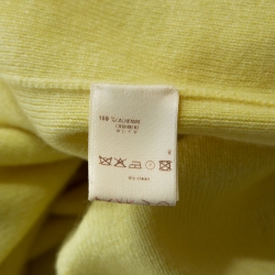 Louis Vuitton Yellow Cashmere Knit Chain Detail Top Cardigan Set S