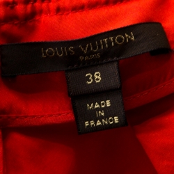 Louis Vuitton Pink Coated Silk Elasticized Waist Top M