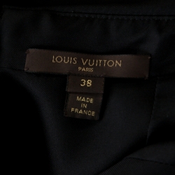 Louis Vuitton Black Silk Flared Skirt M