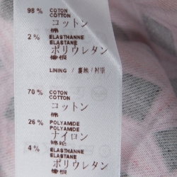 Pre Owned Louis Vuitton Pink & Brown Printed Denim Pleated Shorts S