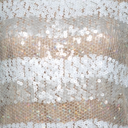 Louis Vuitton Cream Wool Blend Sequin Embellished Top M