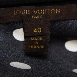 Pre Owned Louis Vuitton Multicolor Silk Jersey Trim Patch Print Top M 