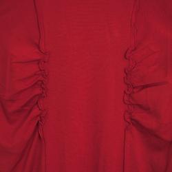 Pre Owned Louis Vuitton Red Cotton Short Sleeved Dress M