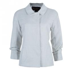 Pre Owned Louis Vuitton Off-White Mid Length Coat M