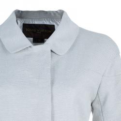 Pre Owned Louis Vuitton Off-White Mid Length Coat M