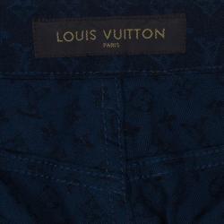 Pre Owned بنطلون لوي فيتون دنيم أزرق مونوجرامي S