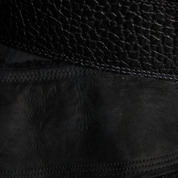 Louis Vuitton Black Suede Belted Shearling Coat L