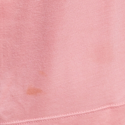 Louis Vuitton Pink Cotton Sequin Embellished Flamingo T Shirt M