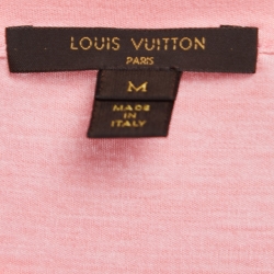 Louis Vuitton Pink Cotton Sequin Embellished Flamingo T Shirt M