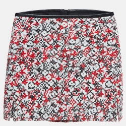 Louis Vuitton Multicolor Monogram Patterned Cotton Blend Mini Skirt M