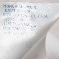 Louis Vuitton White Cotton Blend Monogram Detailed Sweatshirt S