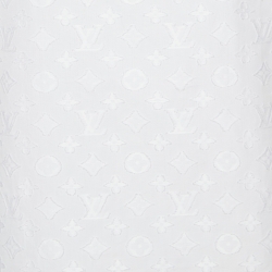 Louis Vuitton White Monogram Fil Coupé Cotton Frill Blouse S