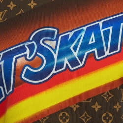Pre Owned Louis Vuitton Brown Logo Monogram Print Jersey  Mini Dress M