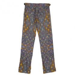 مملوكة مسبقًا Louis Vuitton Printed Silk Wide Pants S