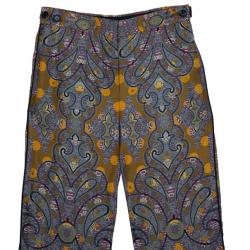 مملوكة مسبقًا Louis Vuitton Printed Silk Wide Pants S