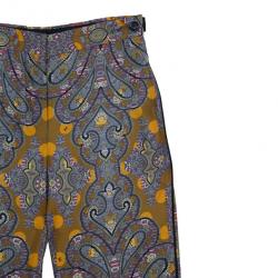 مملوكة مسبقًا Louis Vuitton Printed Silk Wide Pants S