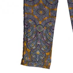 مملوكة مسبقًا Louis Vuitton Printed Silk Wide Pants S
