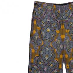 مملوكة مسبقًا Louis Vuitton Printed Silk Wide Pants S