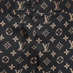 Pre Owned Louis Vuitton Black Monogram Silk Shorts S