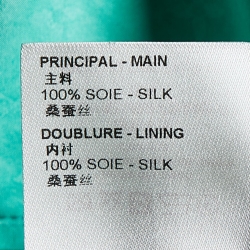 Pre Owned Louis Vuitton Green Monogram Silk Cloud Bomber Jacket S