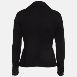 مملوكة مسبقًا Louis Vuitton Black Wool Blend Single Breasted Blazer M