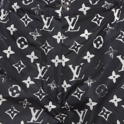 Pre Owned Louis Vuitton Black Monogram Print Synthetic Trouser S