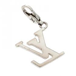 Louis Vuitton LV Initial 18k White Gold Charm