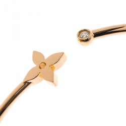 Louis Vuitton Idylle Blossom Diamond 18k Rose Gold Twist Bracelet 16cm