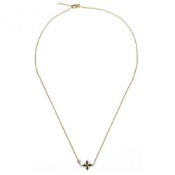 Louis Vuitton Monogram Idylle Pendant Necklace 18K Yellow Gold and Diamond