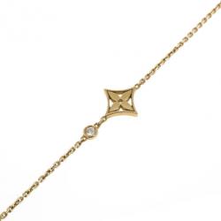 Louis Vuitton Monogram Idylle Pendant Necklace 18K Yellow Gold and Diamond