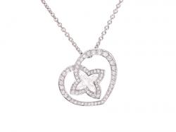 Louis Vuitton Coeur Diamond & 18K White Gold Chain Necklace