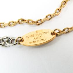 Louis Vuitton Logomania Gold Tone Metal Pendant Necklace