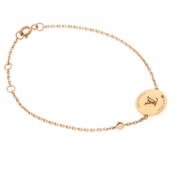 Pre Owned Louis Vuitton Color Blossom BB Sun Malachite Diamond 18K Rose Gold Bracelet