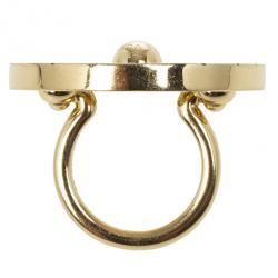 Louis Vuitton Fleur Yellow Gold Ring Size 53