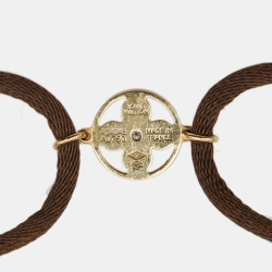 Louis Vuitton Idylle Blossom Diamond 18k Yellow Gold Adjustable Cord Bracelet