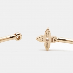Louis Vuitton  Idylle Blossom Diamond 18k Rose Gold Twist Cuff Bracelet 16
