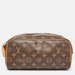 Pre Owned حقيبة مستحضرات تجميل لوي فيتون كينغ سيز كانفاس مونوغرامي