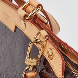 Pre Owned Louis Vuitton Amarante Monogram Vernis Brea GM Bag
