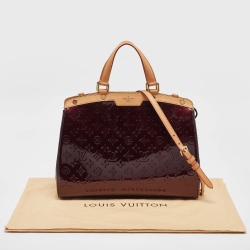 Pre Owned Louis Vuitton Amarante Monogram Vernis Brea GM Bag