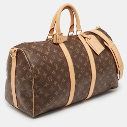 مملوكة مسبقًا Louis Vuitton Monogram Canvas Keepall Bandouliere 45 Bag
