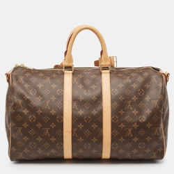 مملوكة مسبقًا Louis Vuitton Monogram Canvas Keepall Bandouliere 45 Bag