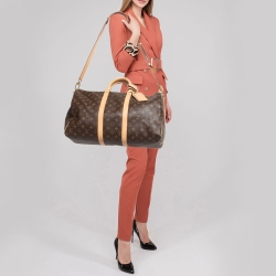 مملوكة مسبقًا Louis Vuitton Monogram Canvas Keepall Bandouliere 45 Bag
