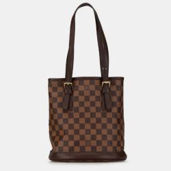 Pre Owned Louis Vuitton Brown Canvas Marais Bag