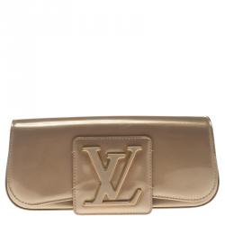Pre Owned Louis Vuitton Beige Poudre Vernis Sobe Clutch