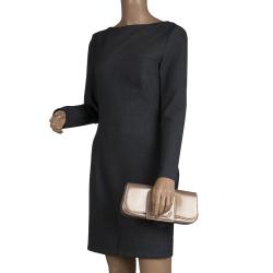 Pre Owned Louis Vuitton Beige Poudre Vernis Sobe Clutch