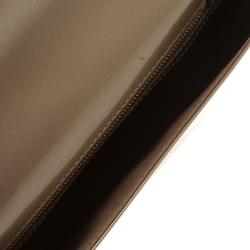 Pre Owned Louis Vuitton Beige Poudre Vernis Sobe Clutch
